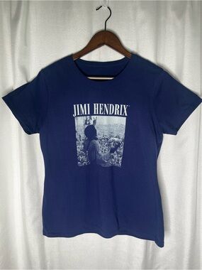 💙 Authentic Jimi Hendrix Graphic Tee Blue Band T-Shirt Unisex Approx M